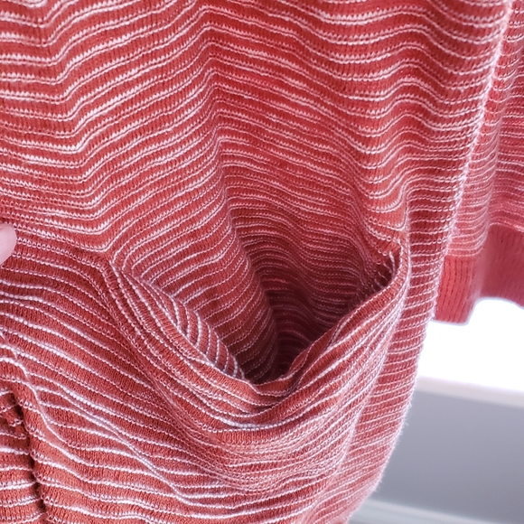 Madewell open front cardigan in rust - Picture 3 of 4